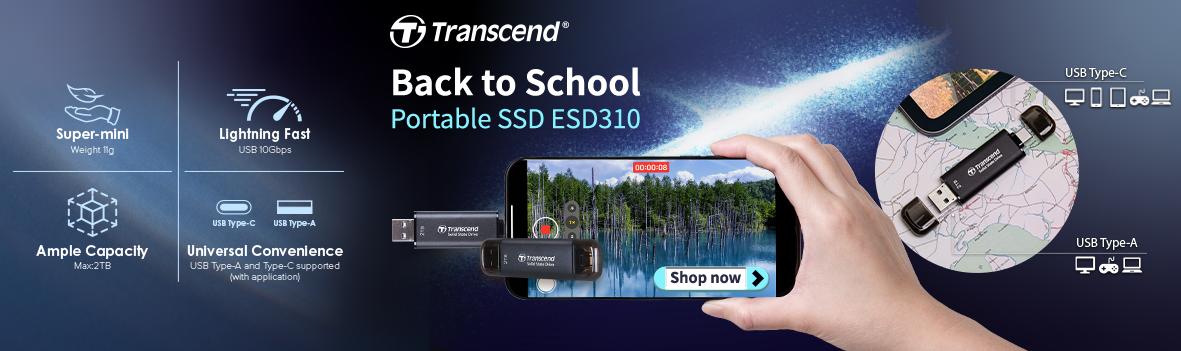 Transcend Portable SSDs Back to Uni Sale 