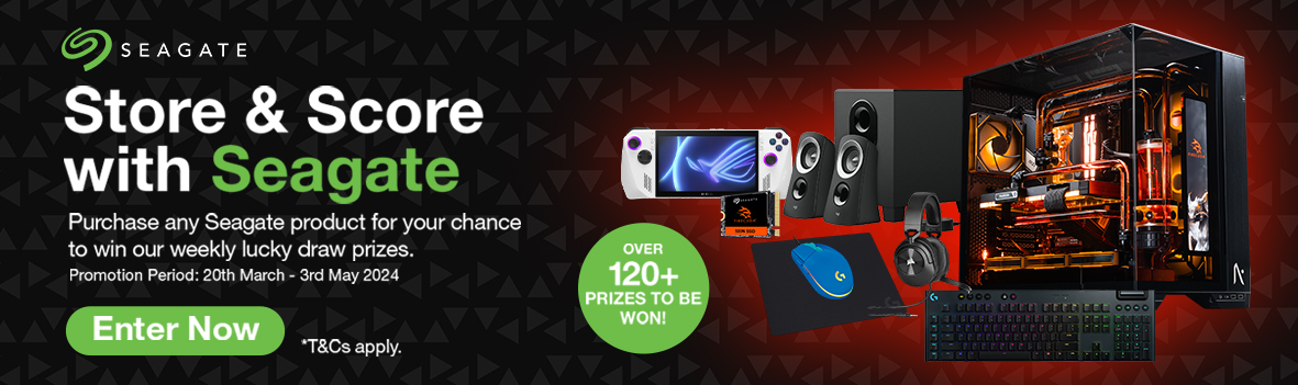 Store & Score with Seagate | Purchase Any Seagate Product for Your Chance to Win our Weekly Lucky Draw Prizes