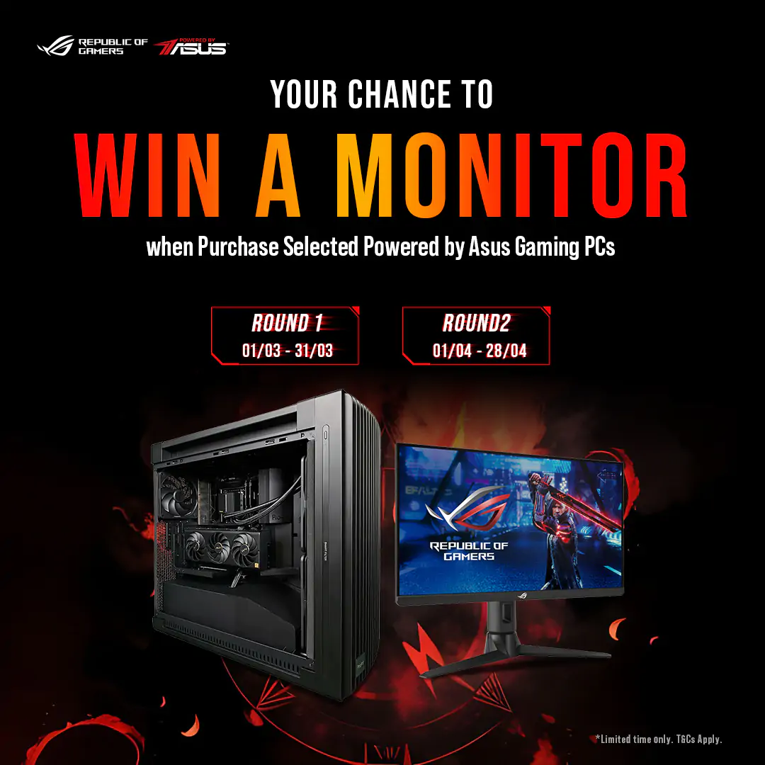 Giveaway | Your Chance to Win a Free Monitor with Powered by Asus Gaming PC Purchase!