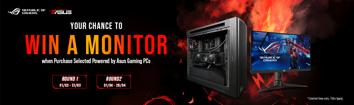 Giveaway | Your Chance to Win a Free Monitor with Powered by Asus Gaming PC Purchase!