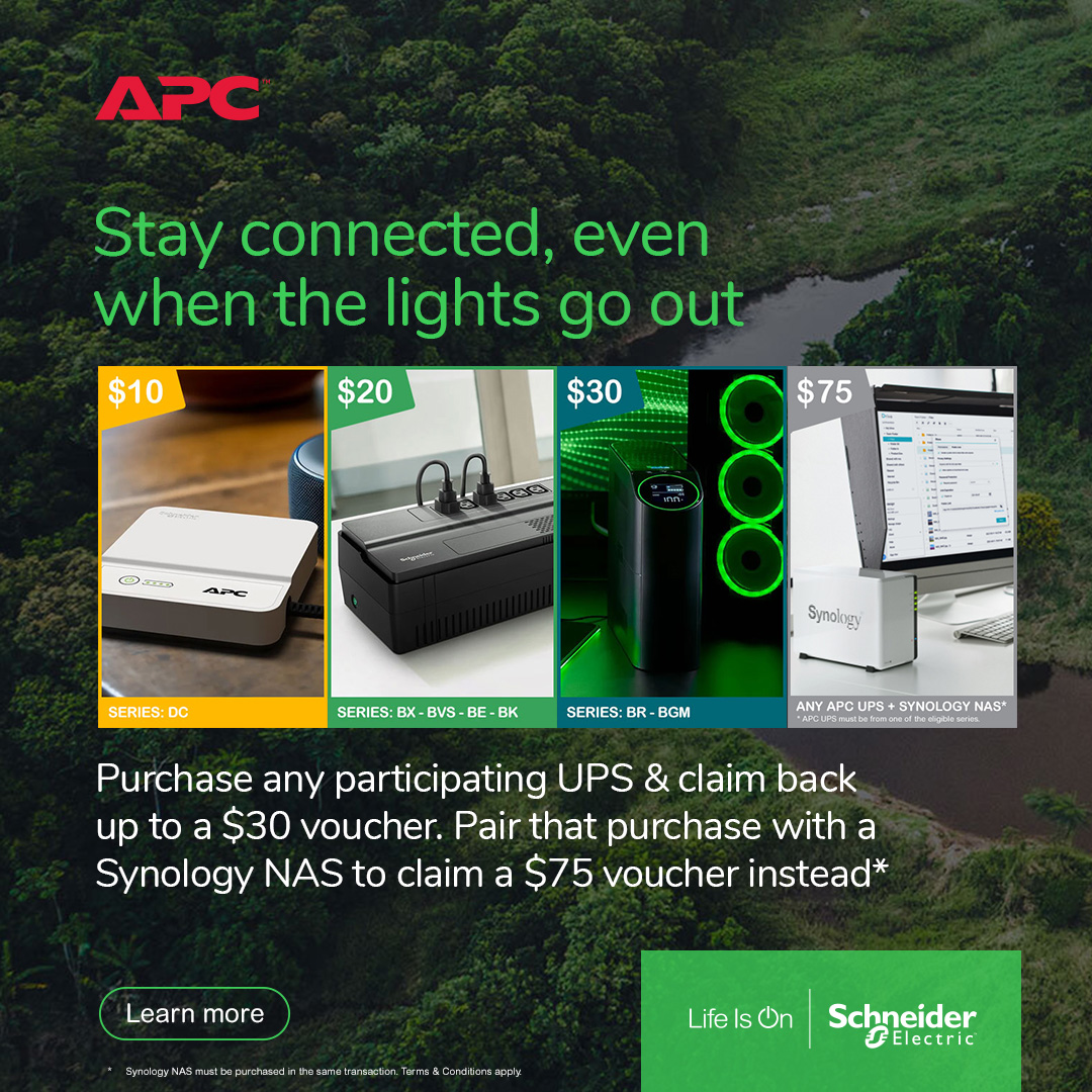 Purchase any participating APC UPS & claim back up to a $30 voucher！