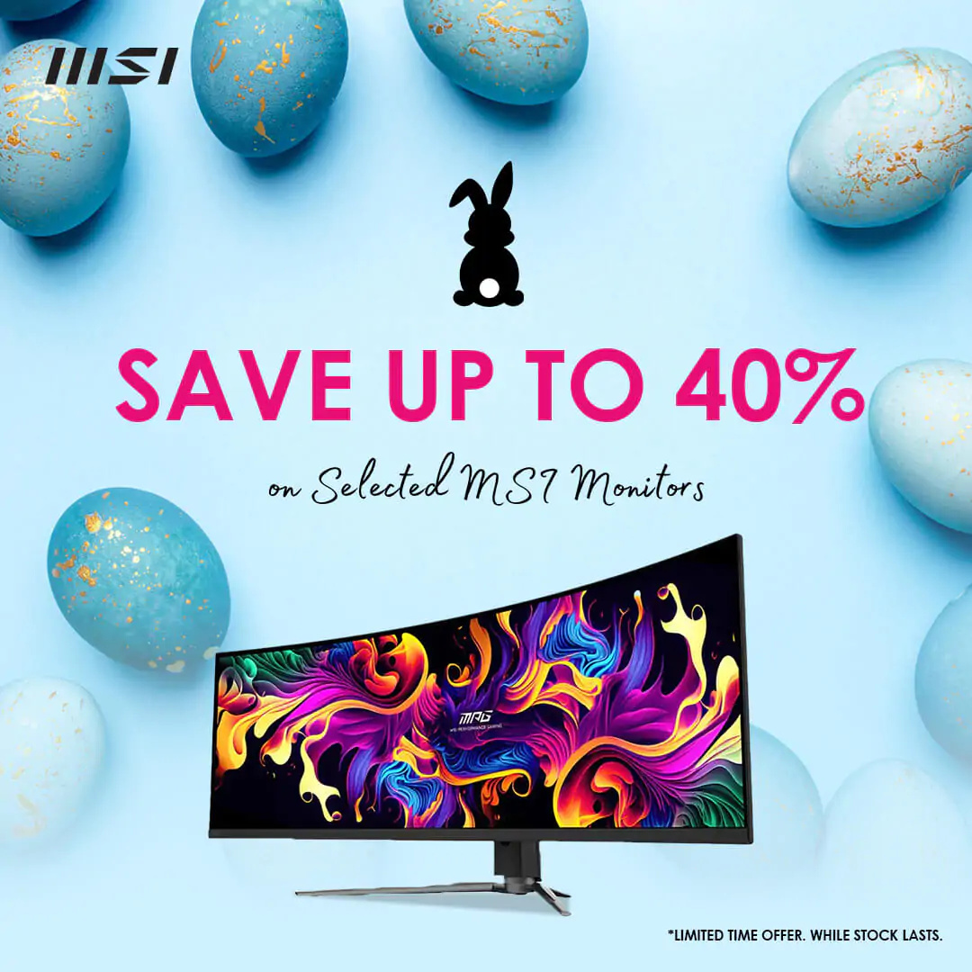 MSI Monitor Easter Sale - Save Up to 40% on Selected MSI Monitors