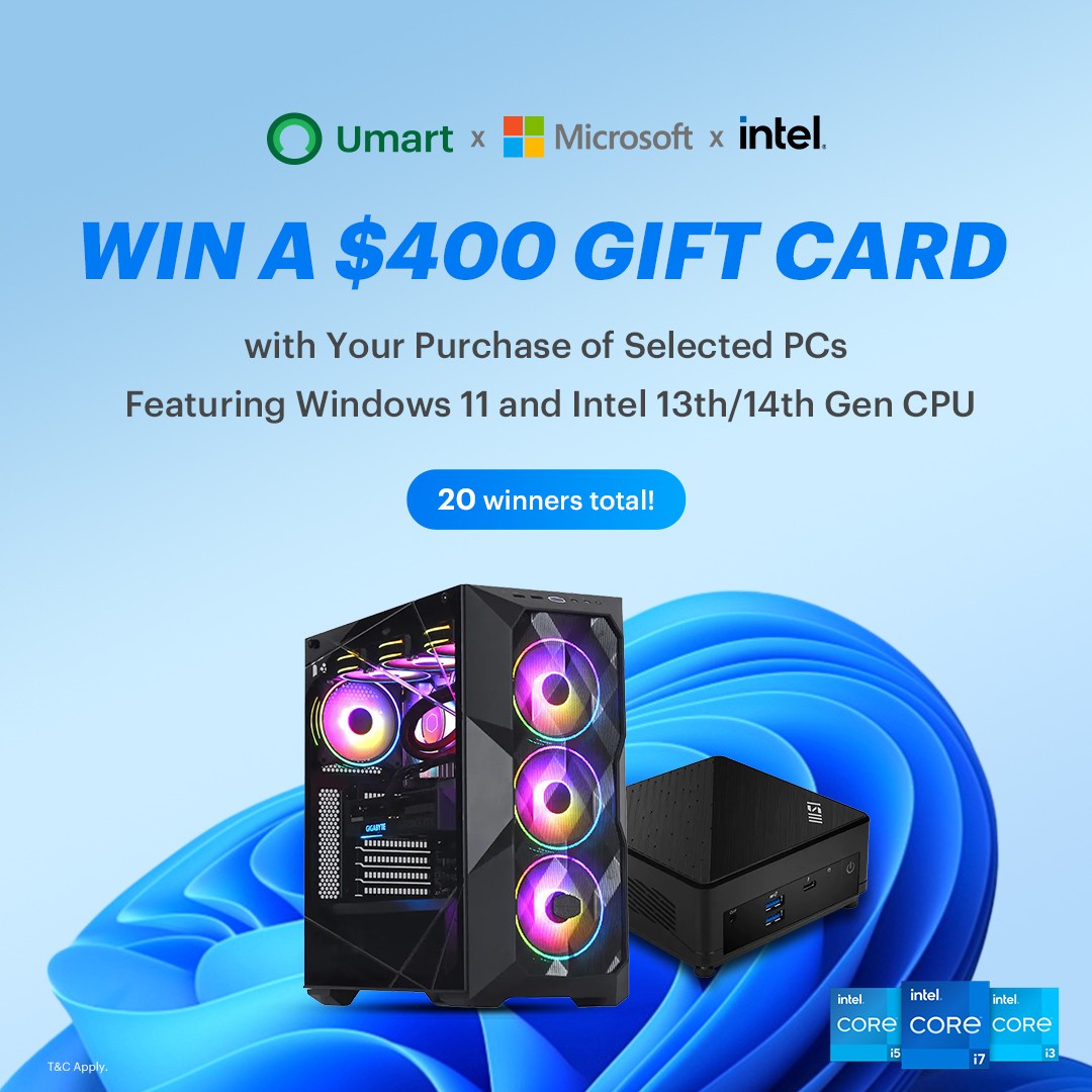 Giveaway | Win a $400 Umart Gift Card with Your PC Purchase
