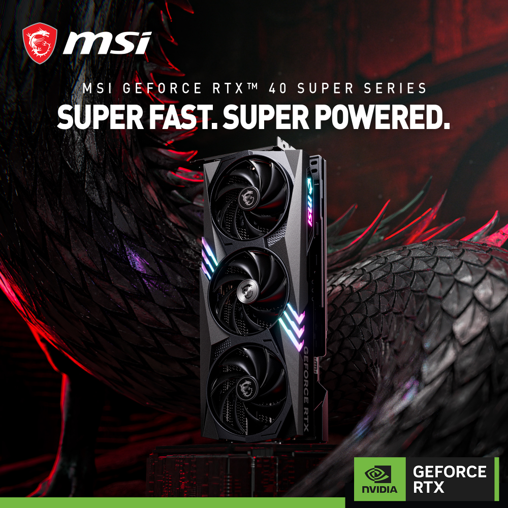 MSI RTX™ 40 SUPER Series: SUPER Fast. SUPER Powered.