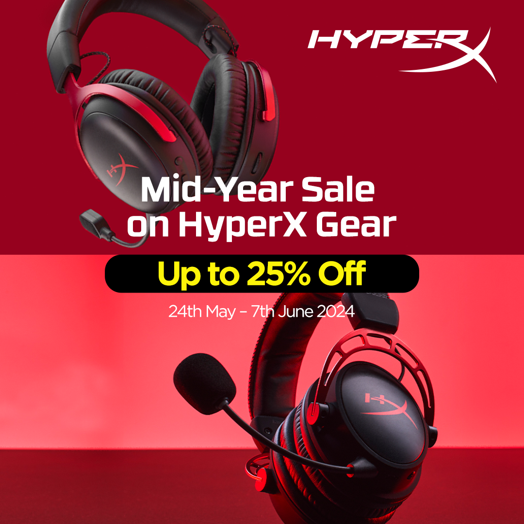 Mid-Year Sale on HyperX Gear - Up to 25% OFF