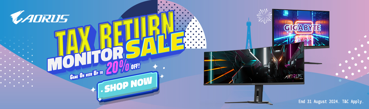 Gigabyte Monitor Tax Return Sale - Game on with Up to 20% OFF!