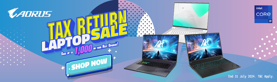 GIGABYTE Laptop Tax Return Sale - Save Up to $1000 on Your Next Upgrade