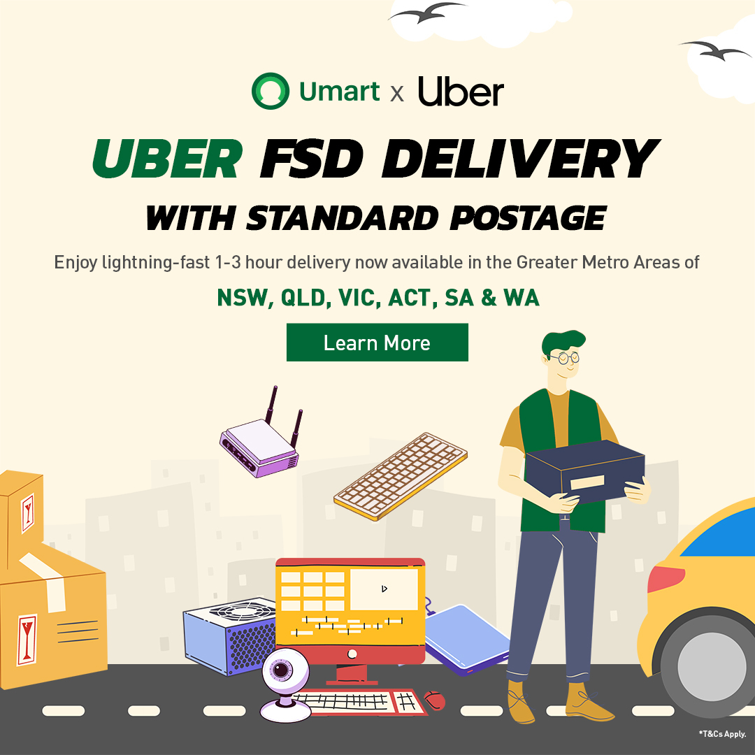 Start from 1st July! Get Your Gear Faster with Umart's New Uber Delivery Service!