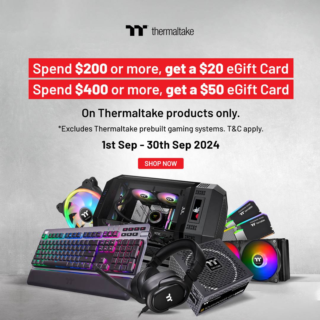 Receive Up to $50 Cash Back with Your Purchase of Select Thermaltake Products