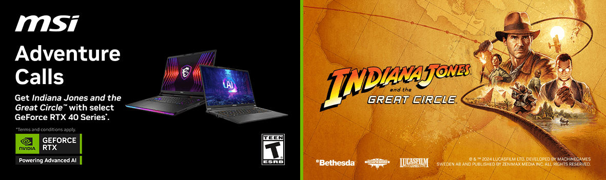 Get the Digital Premium Edition of Indiana Jones and the Great Circle™ with Select GeForce RTX 40 Series