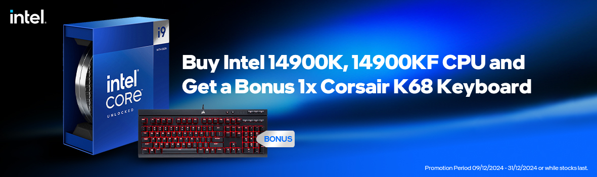 Sorry, Sold Out! | Buy Intel 14900K,14900KF CPU and Get a Bonus lx Corsair K68 Keyboard 