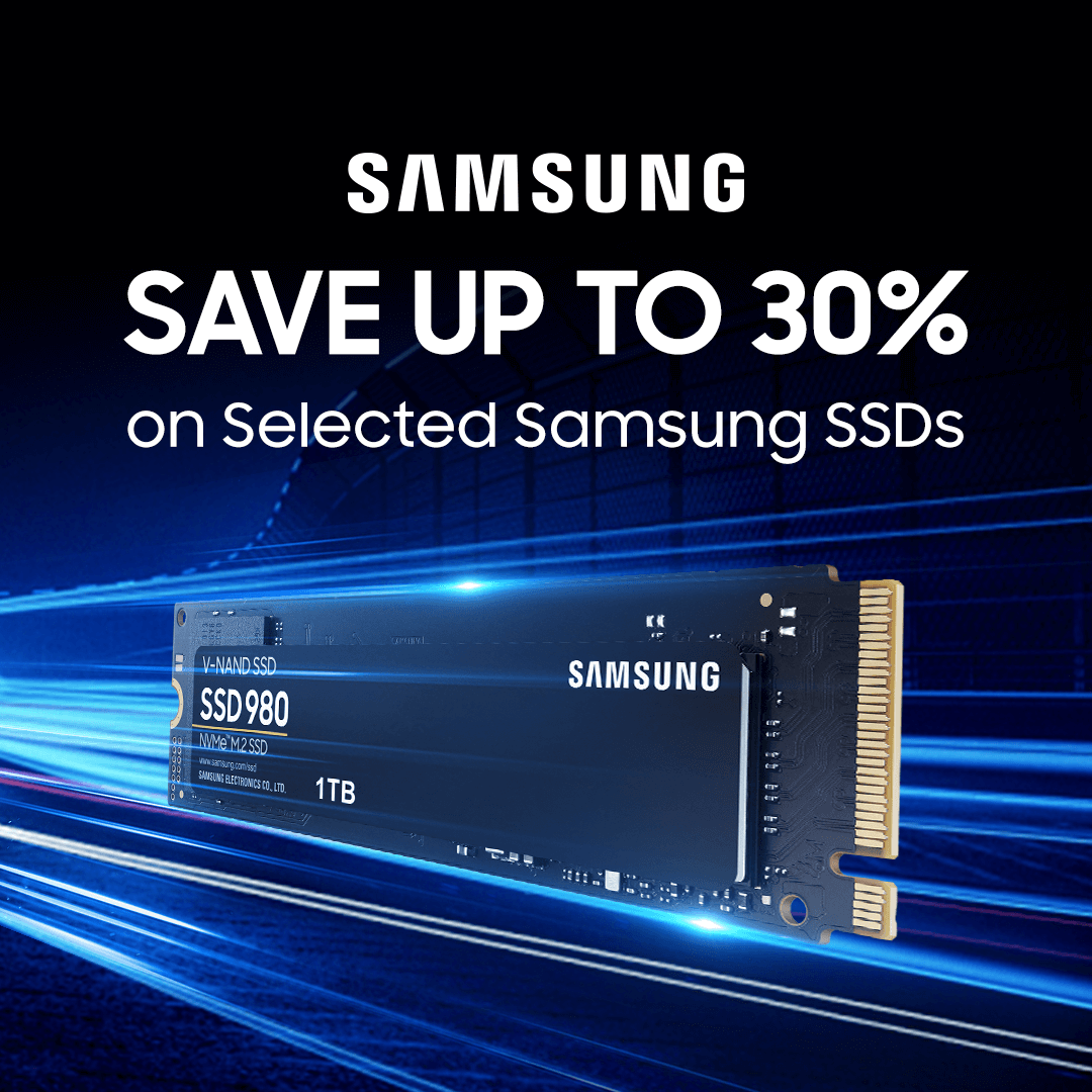 Up to 30% Off Selected Samsung SSDs 