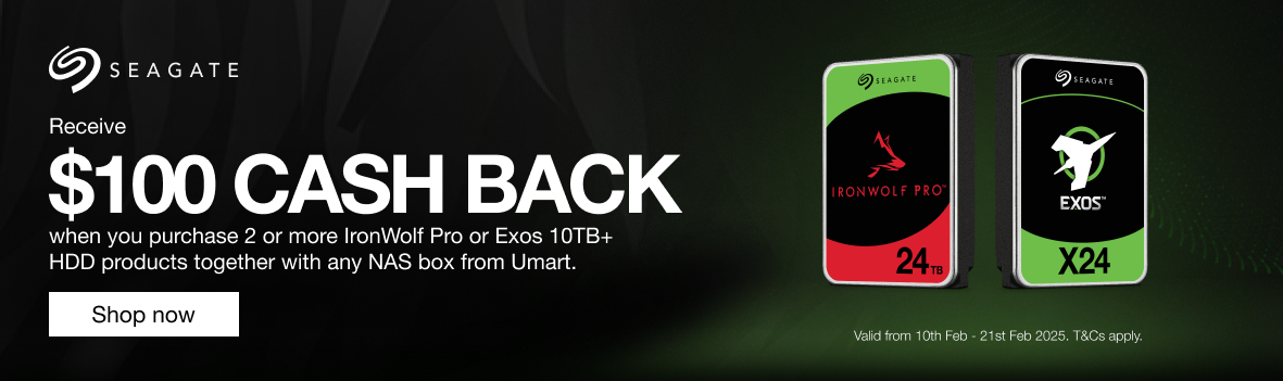 Seagate - $100 Cash Back for 2 or more IronWolf Pro/Exos 10TB_HDD Products purchased!