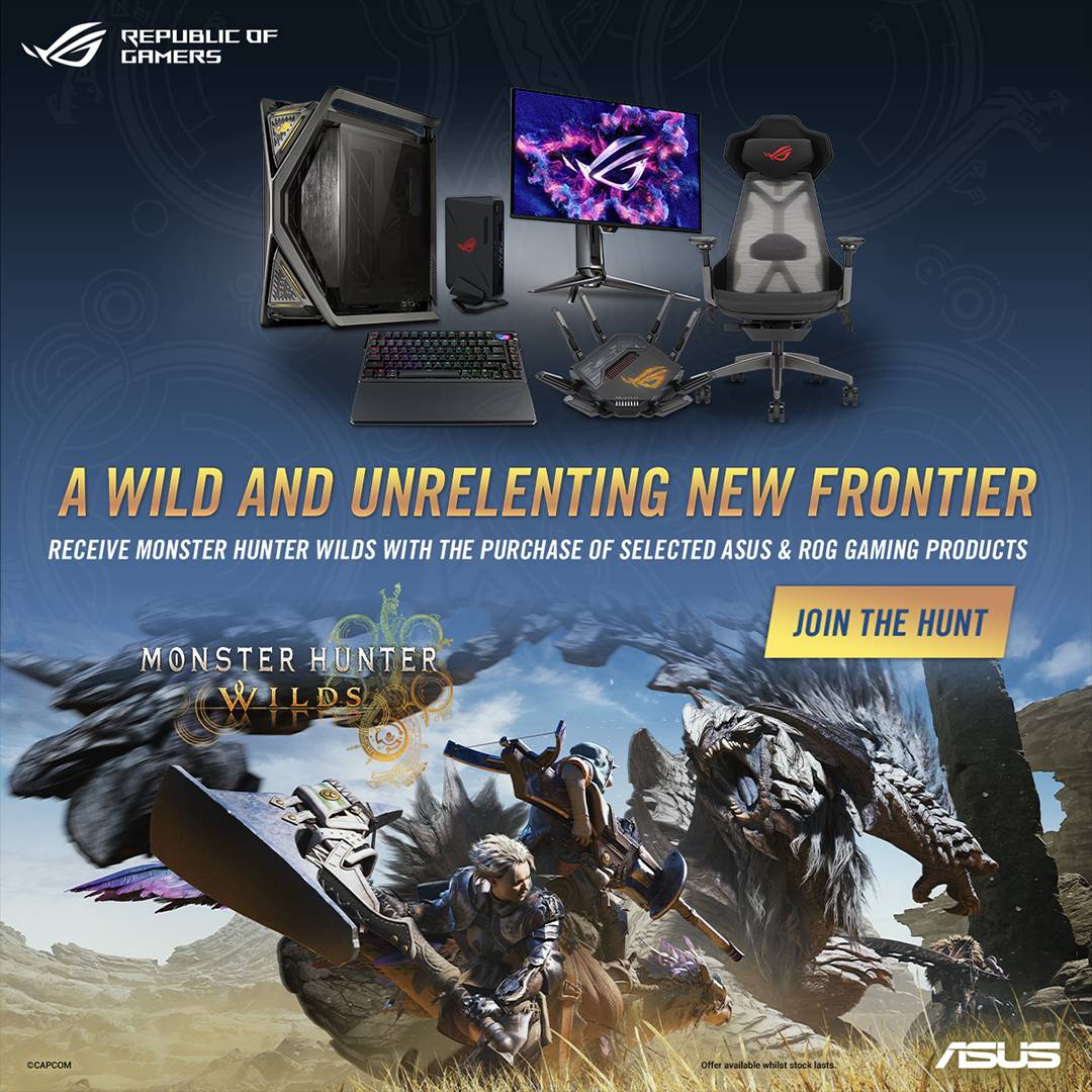 Get Monster Hunter Game with Your Purchase of Selected ASUS & ROG Gaming Products