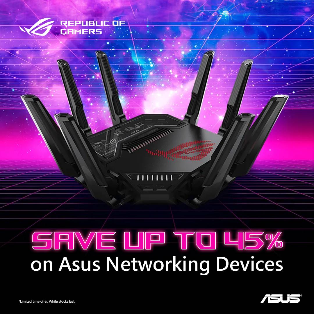 Save Up to 45% on Asus Networking Devices