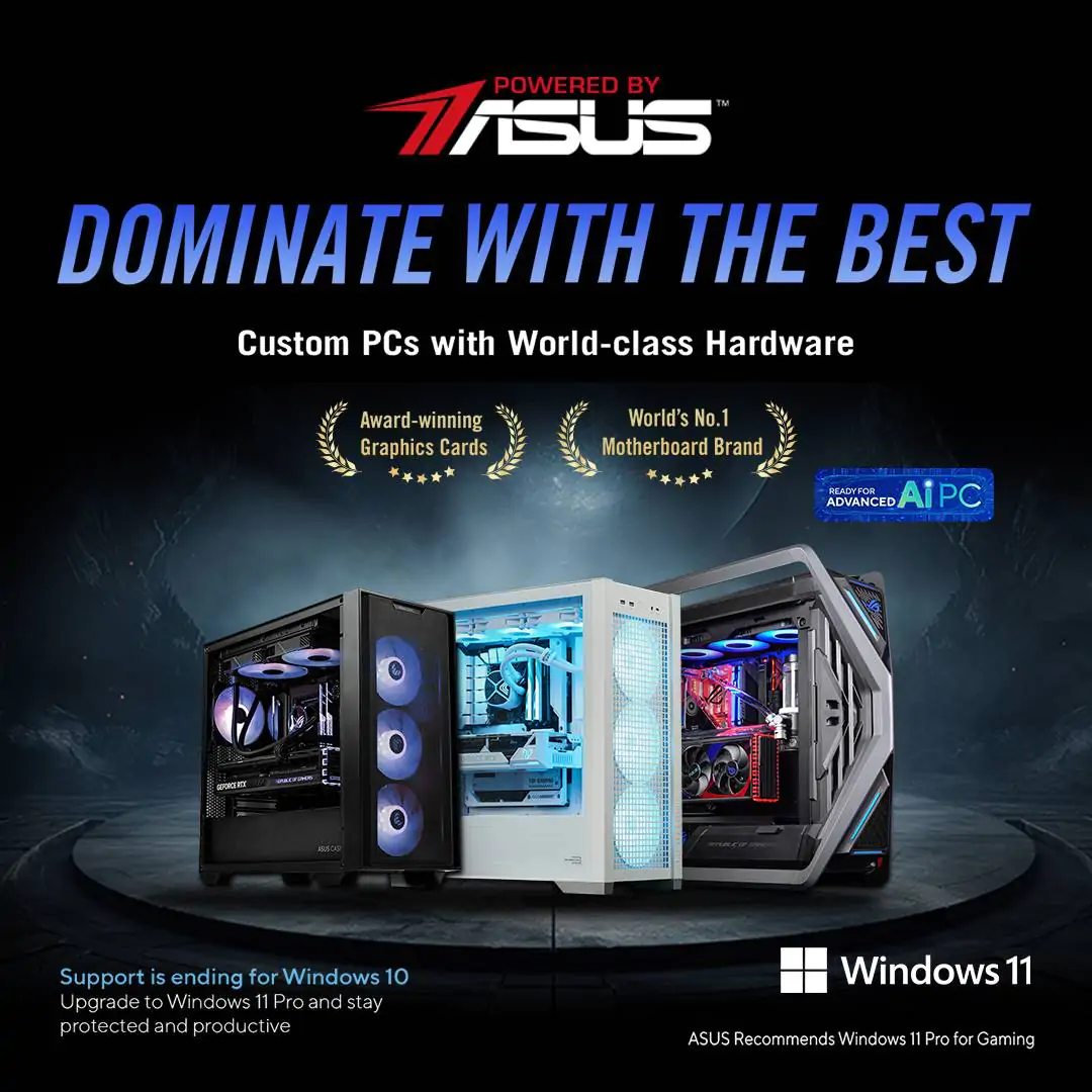 Gaming PCs Powered By Asus World-class Hardware