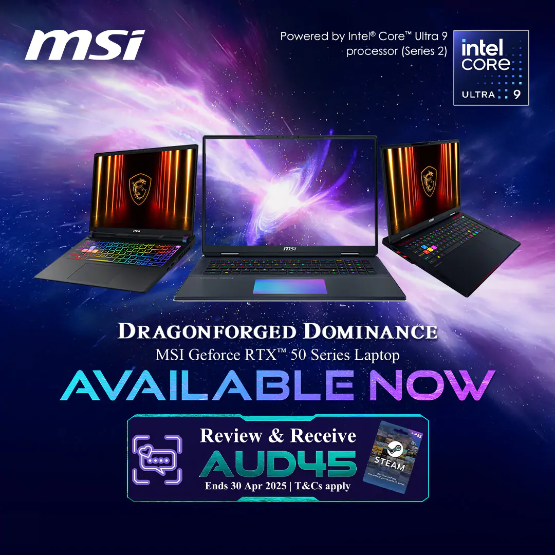Purchase MSI Laptops with selected graphics and share your review on eligible platforms.
