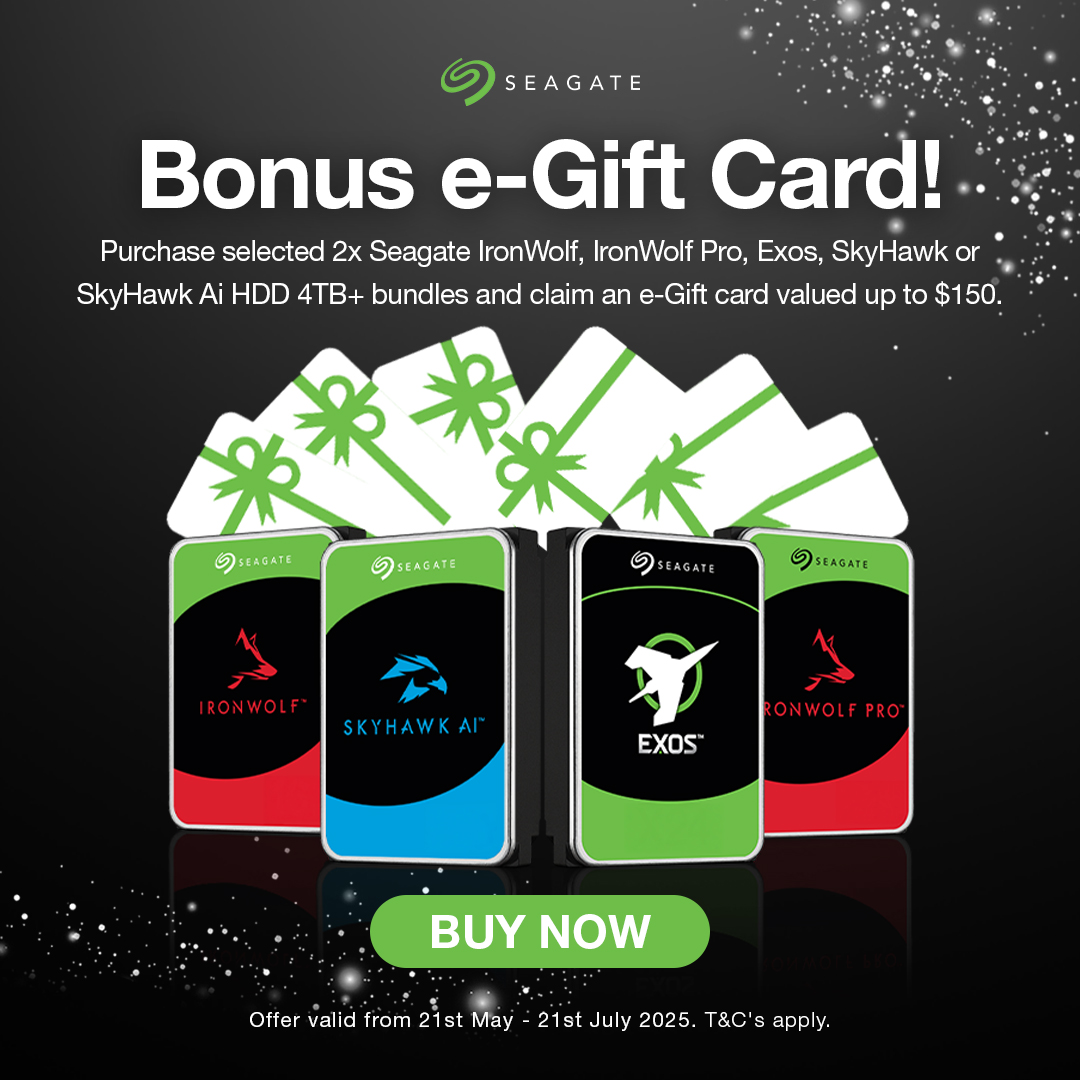 Get a Bonus e-Gift Card Worth Up to $150 when You Purchase Selected 2x Seagate HDD Bundles