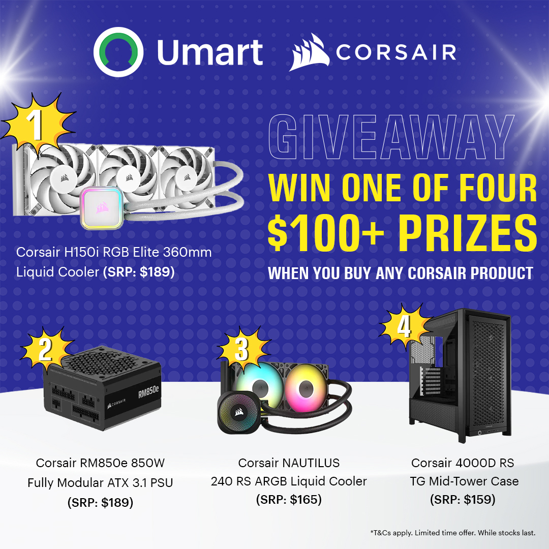  Tax Time Tech Treat 2025! Win One of Four $100+ Prizes from Umart x Corsair