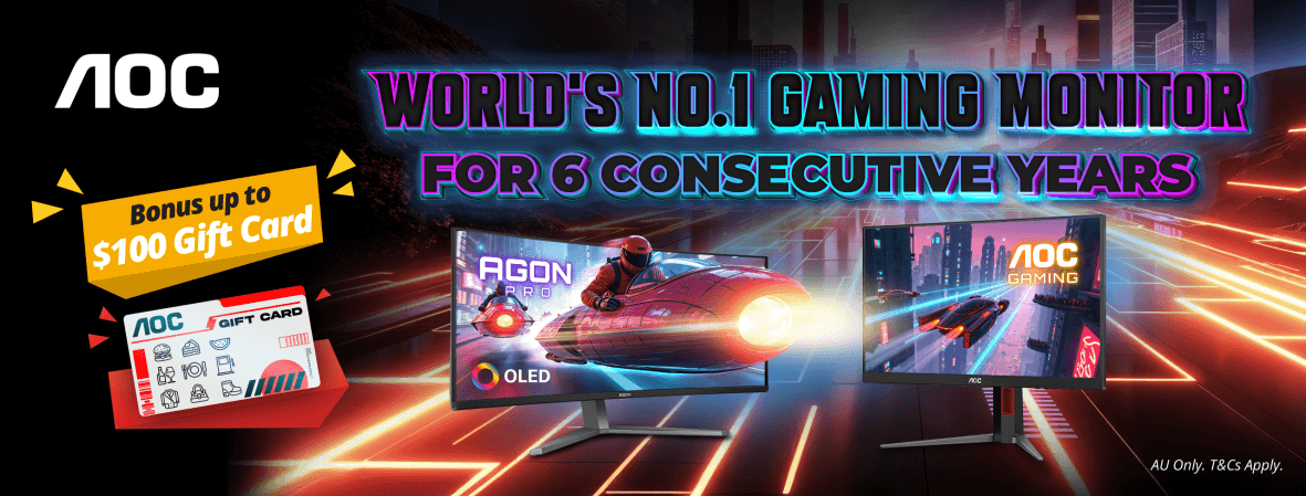 Receive a Bonus eGift Card with the Purchase of Eligible AOC Monitors