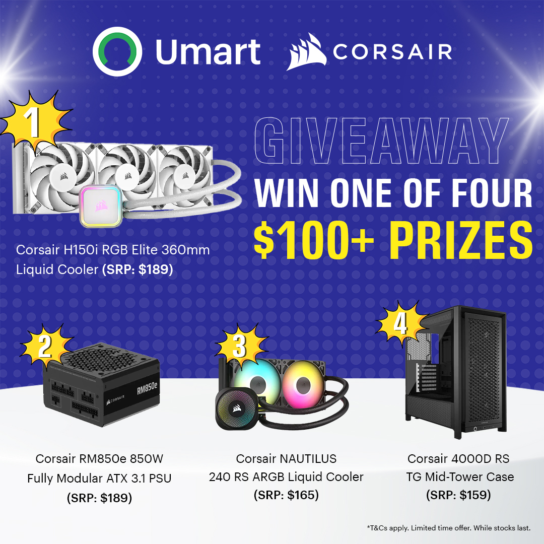  Tax Time Tech Treat 2025! Win One of Four $100+ Prizes from Umart x Corsair