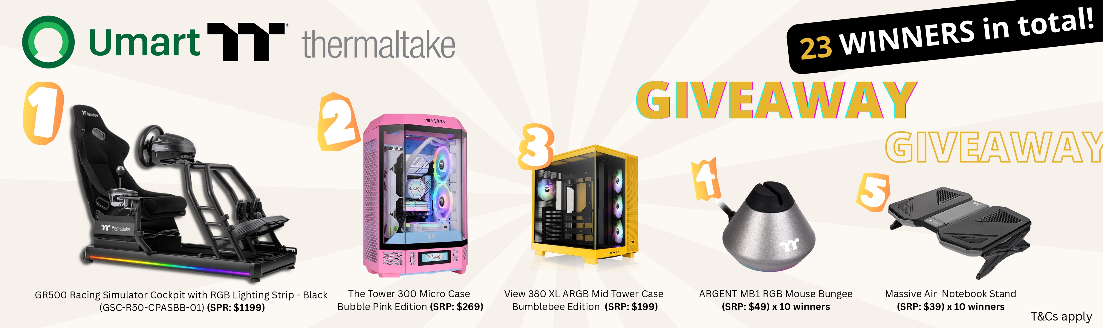 EOFY Bash! Win the Race, Win the Rig from Umart x Thermaltake