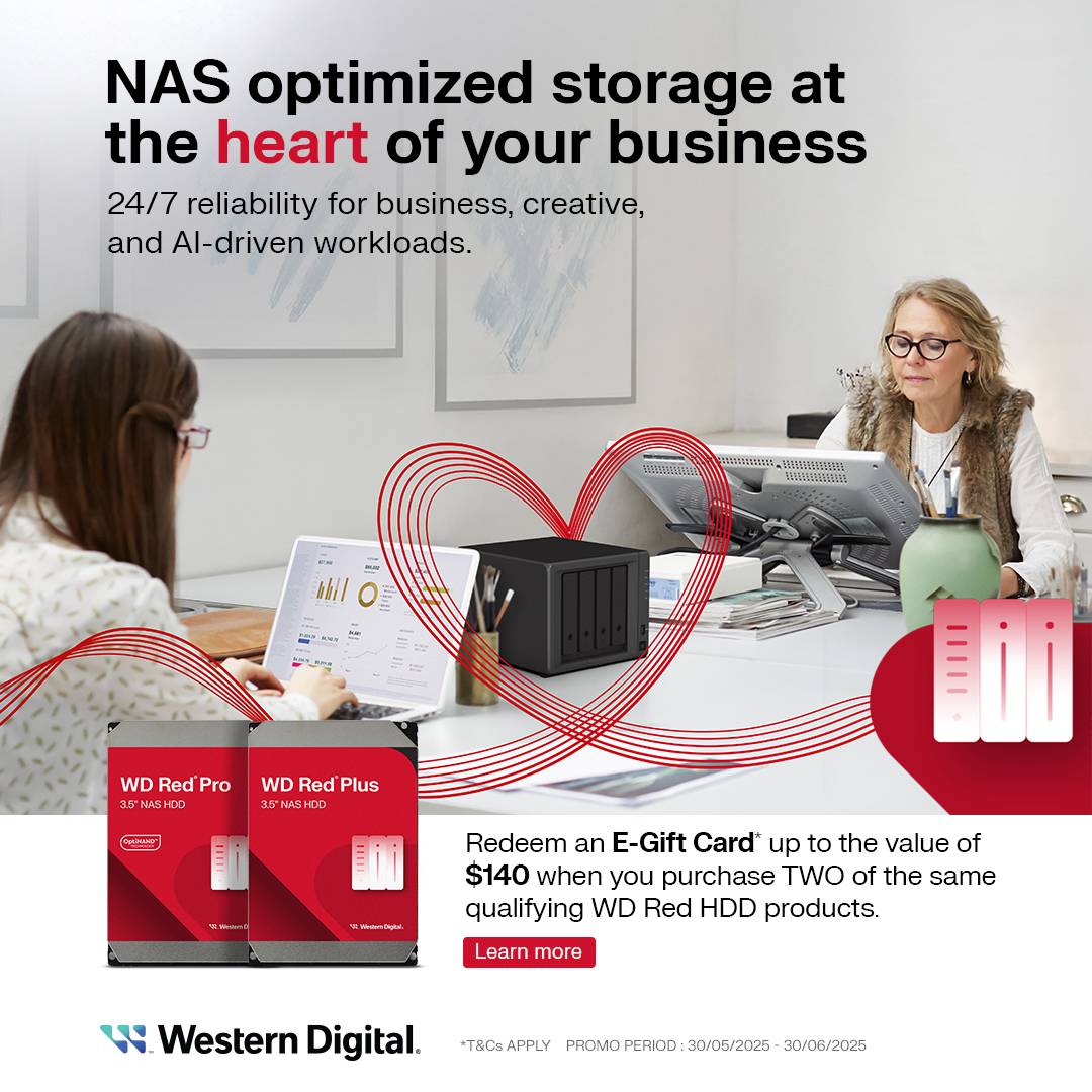 Redeem an e-Gift Card up to the value of $140 when you  purchase TWO of the same qualifying WD Red HDD products.