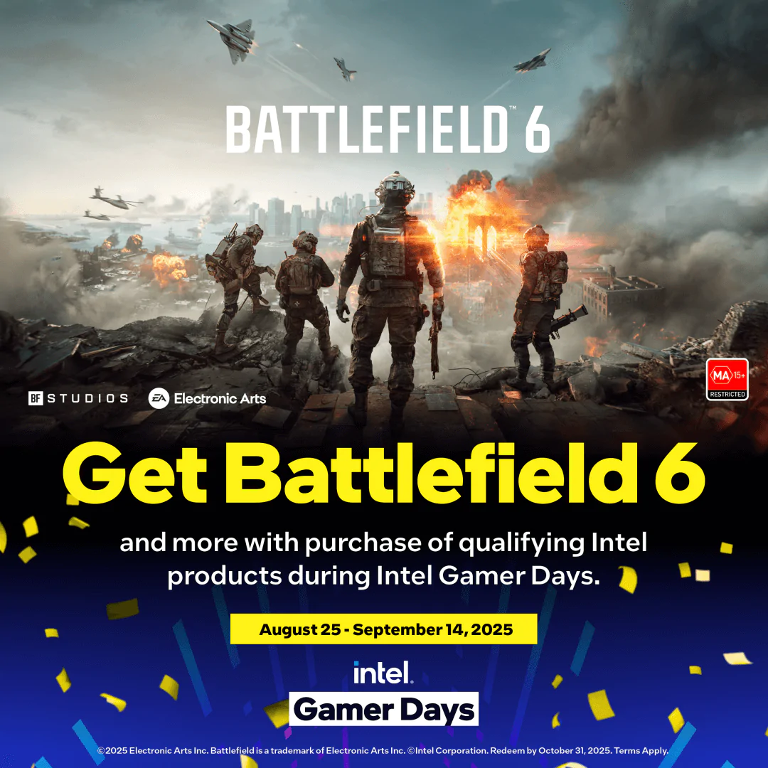 Get Battlefield 6 and more with purchase of qualifying Intel products during Intel Gamer Days
