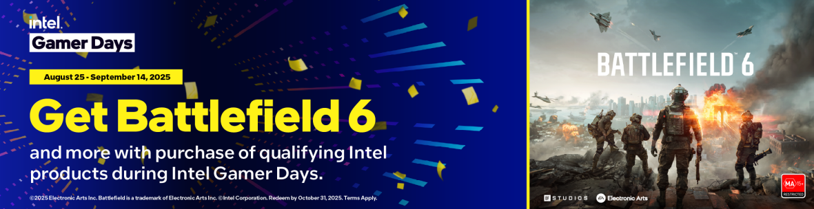 Get Battlefield 6 and more with purchase of qualifying Intel products during Intel Gamer Days