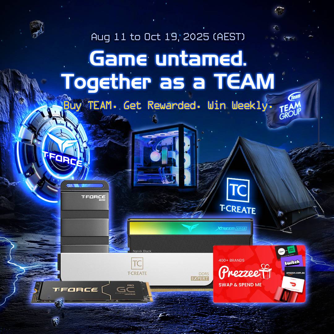 Buy Select TEAMGROUP SSDs & RAM – Claim Weekly Prezzee Gift Card Rewards