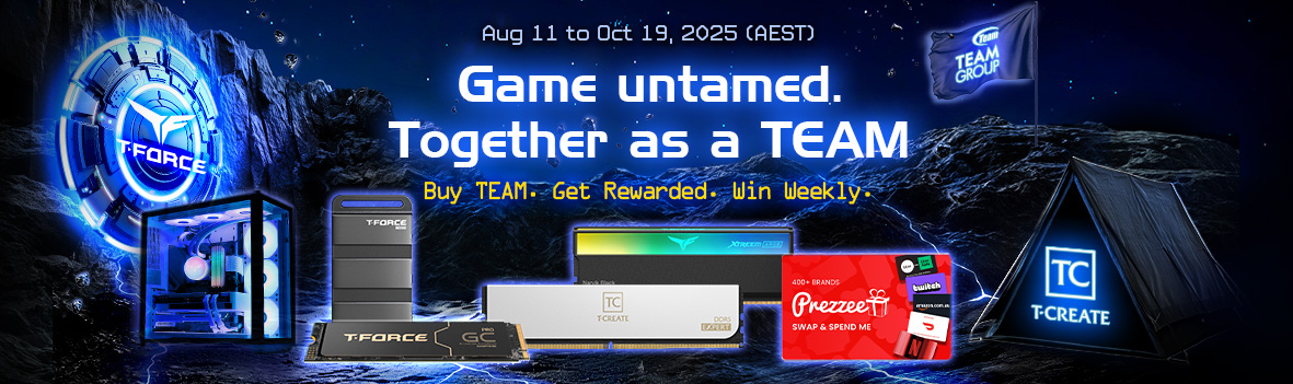 Buy Select TEAMGROUP SSDs & RAM – Claim Weekly Prezzee Gift Card Rewards