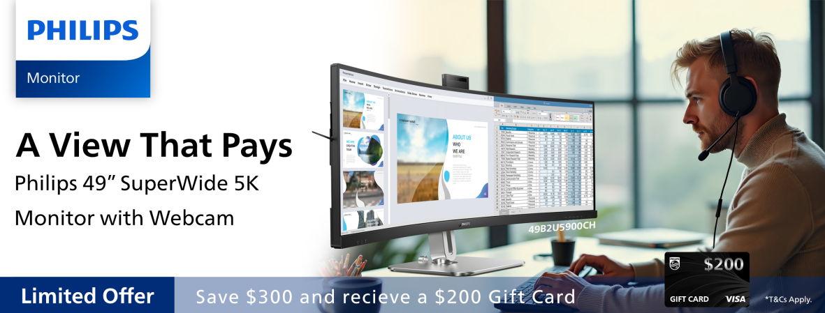 Save $300 and Recieve a $200 Gift Card on Philips 49