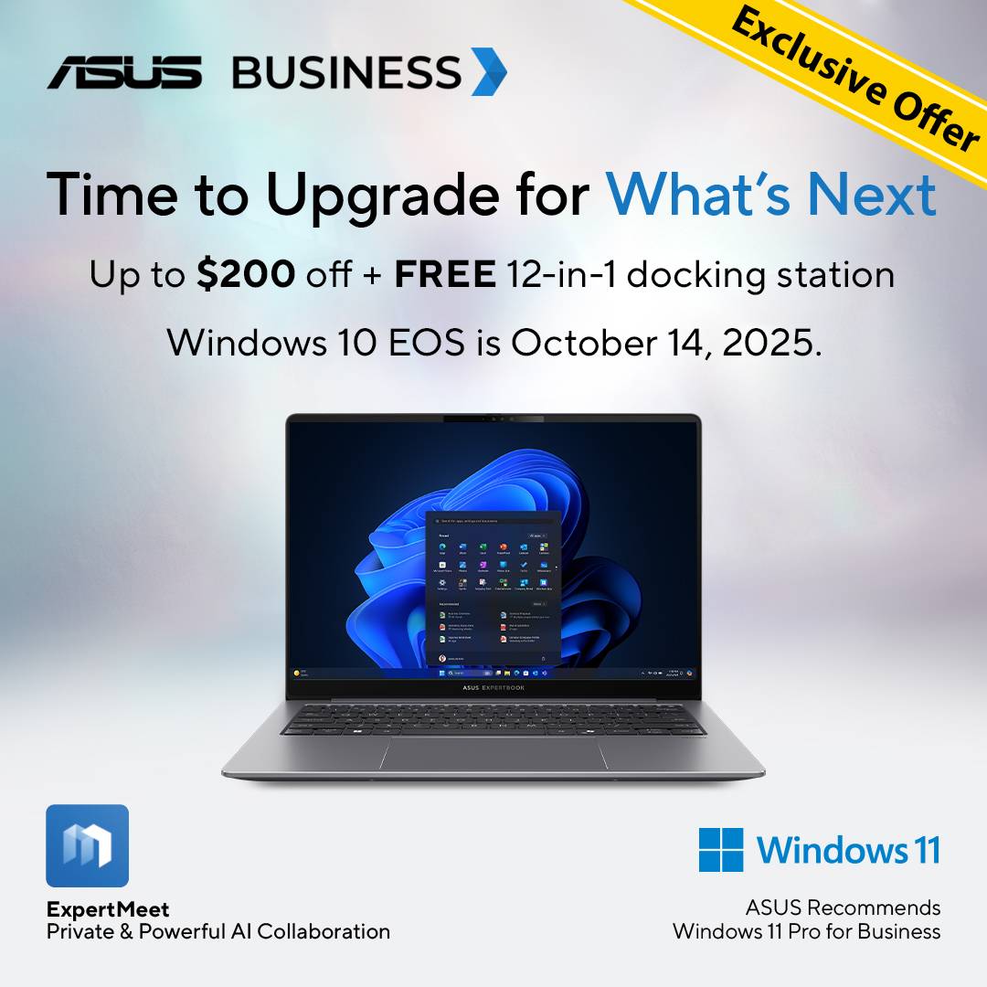Exclusive Offer: Save Up to $200 + FREE 12-in-1 Dock with Select ASUS ExpertBook Laptops