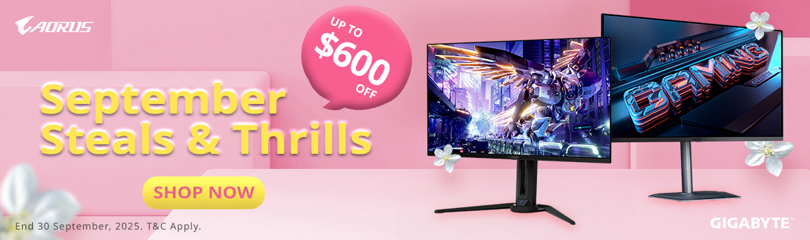 Gigabyte Monitor September Steals & Thrills