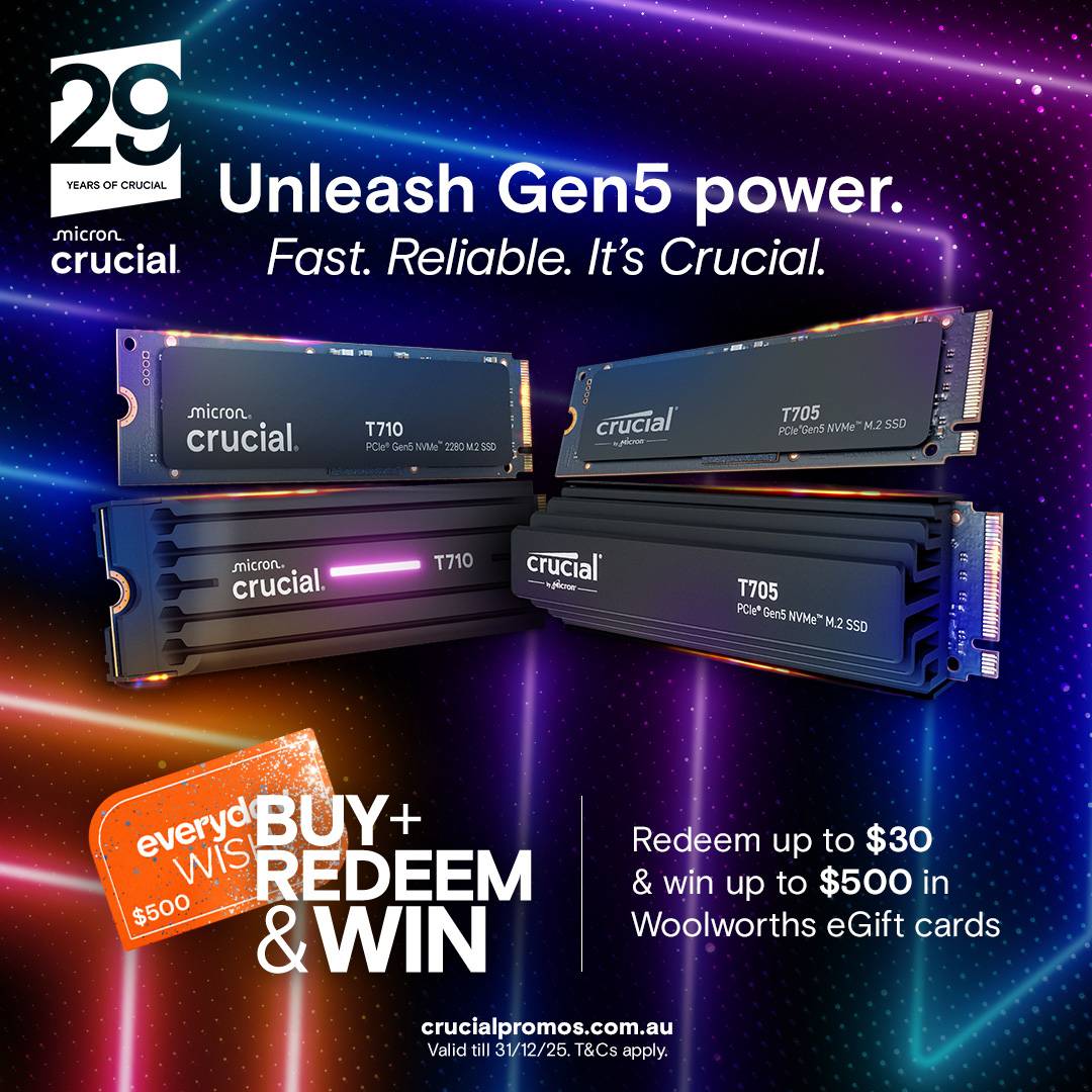 Win Woolworths Gift Cards with Crucial Gen5 — Save & Redeem Today