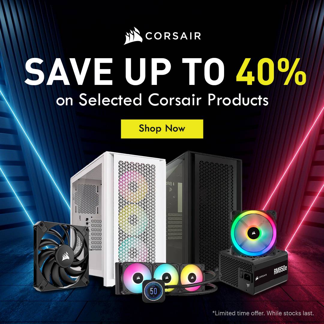 Shop Corsair PSUs, Coolings & Accessories – Up to 40% Off This End of Season