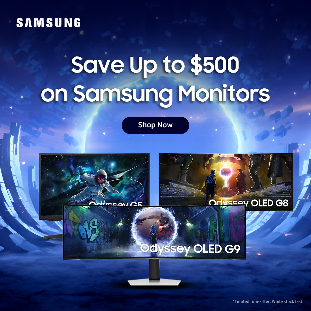Save Up to $500 on Samsung Ultra-Wide, Smart & Gaming Monitors