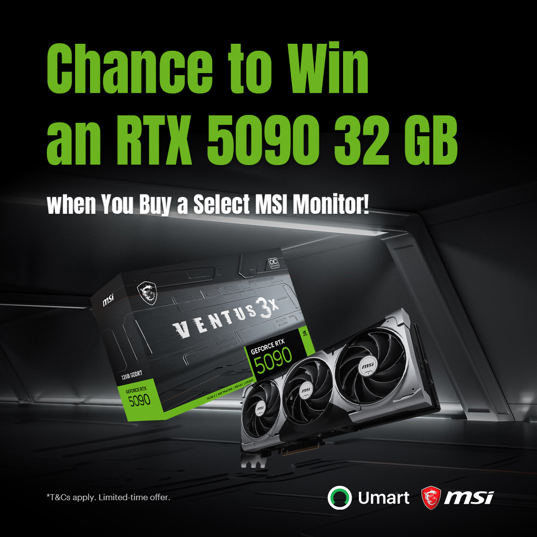 Chance to Win an RTX 5090 32 GB when You Buy a Select MSI Monitor!