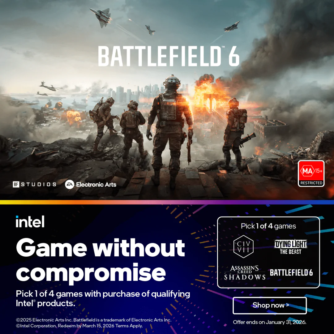 Redeem 1 of 4 Top Games for Free with Eligible Intel Products