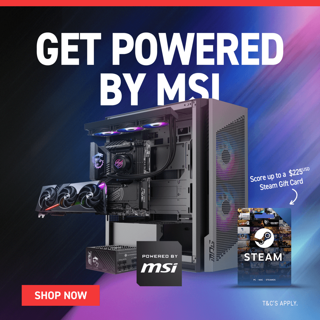 Get Up to a $225 USD Steam Gift Card with Eligible Powered by MSI Gaming PCs