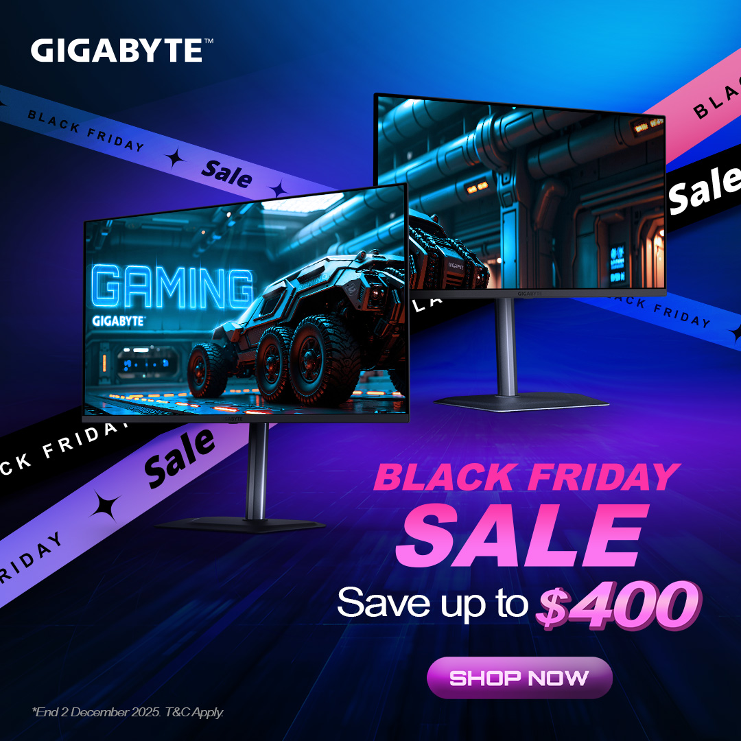 Gigabyte Monitor Black Friday & Cyber Monday Deals – Save Up to $400 This November