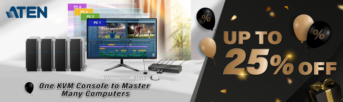 ATEN Black Friday Sale — Save Up to $120 on KVM Switches, USB-C Docking & 4K Extenders