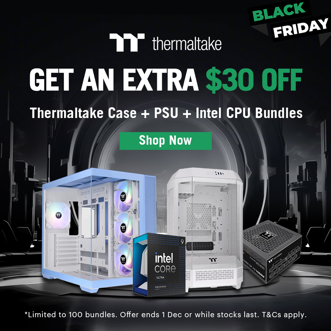 Get $30 Off on Thermaltake Case + PSU + Intel CPU Bundle