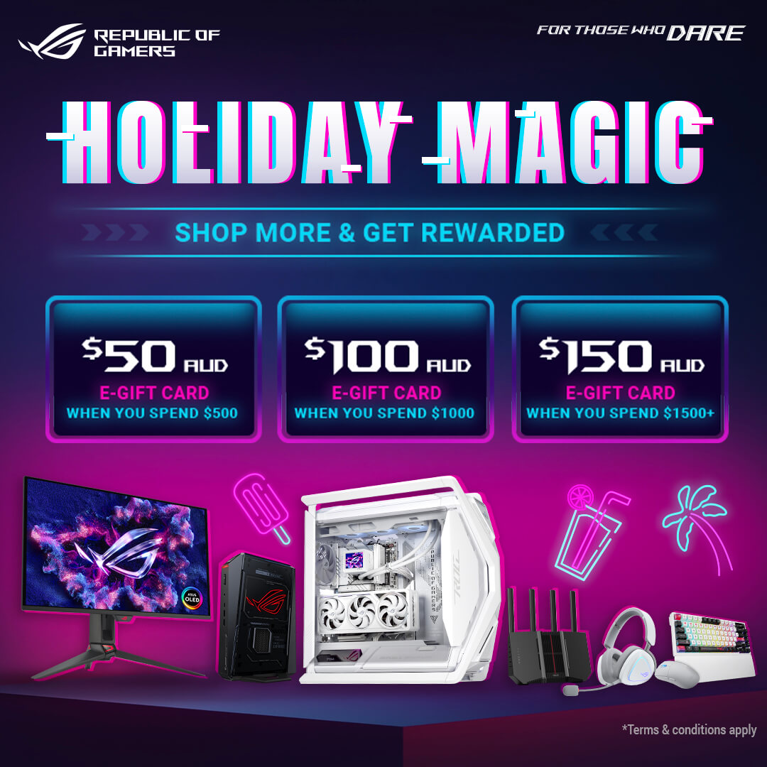 Holiday Magic Sale: Get Up to $150 AUD ASUS E-Gift Card When You Spend $500+
