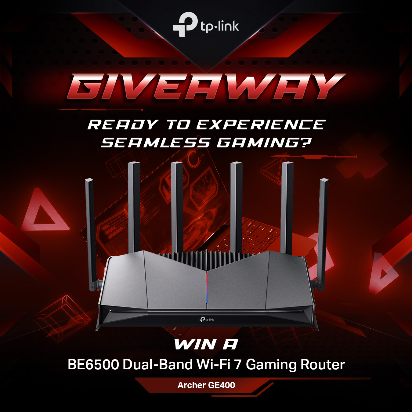 Enter to Win the Archer GE400 — BE6500 Dual-Band Wi-Fi 7 Gaming Router