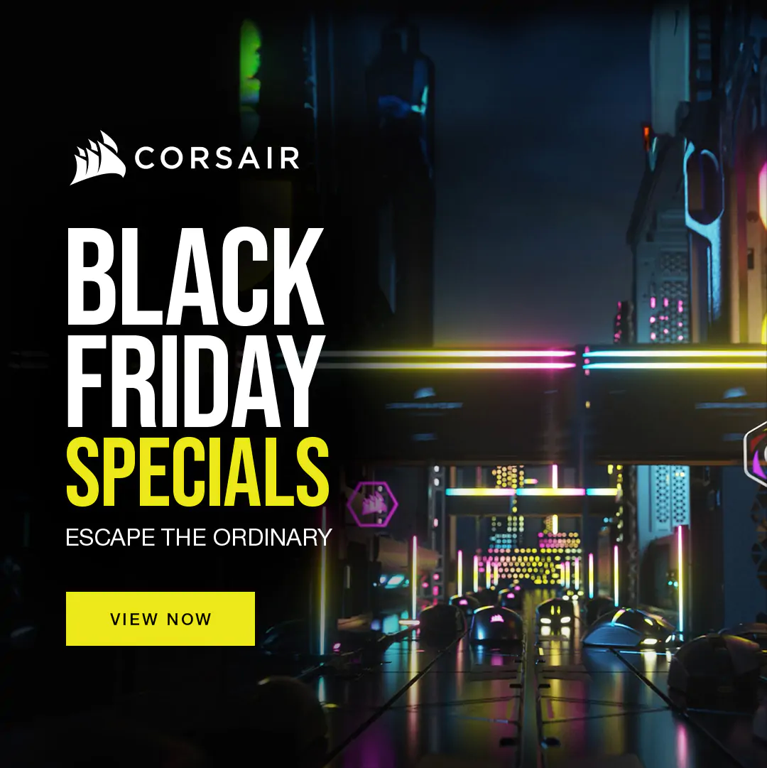 Corsair Black Friday Specials 2025 — Up to 60% Off Gaming Gear & PC Hardware