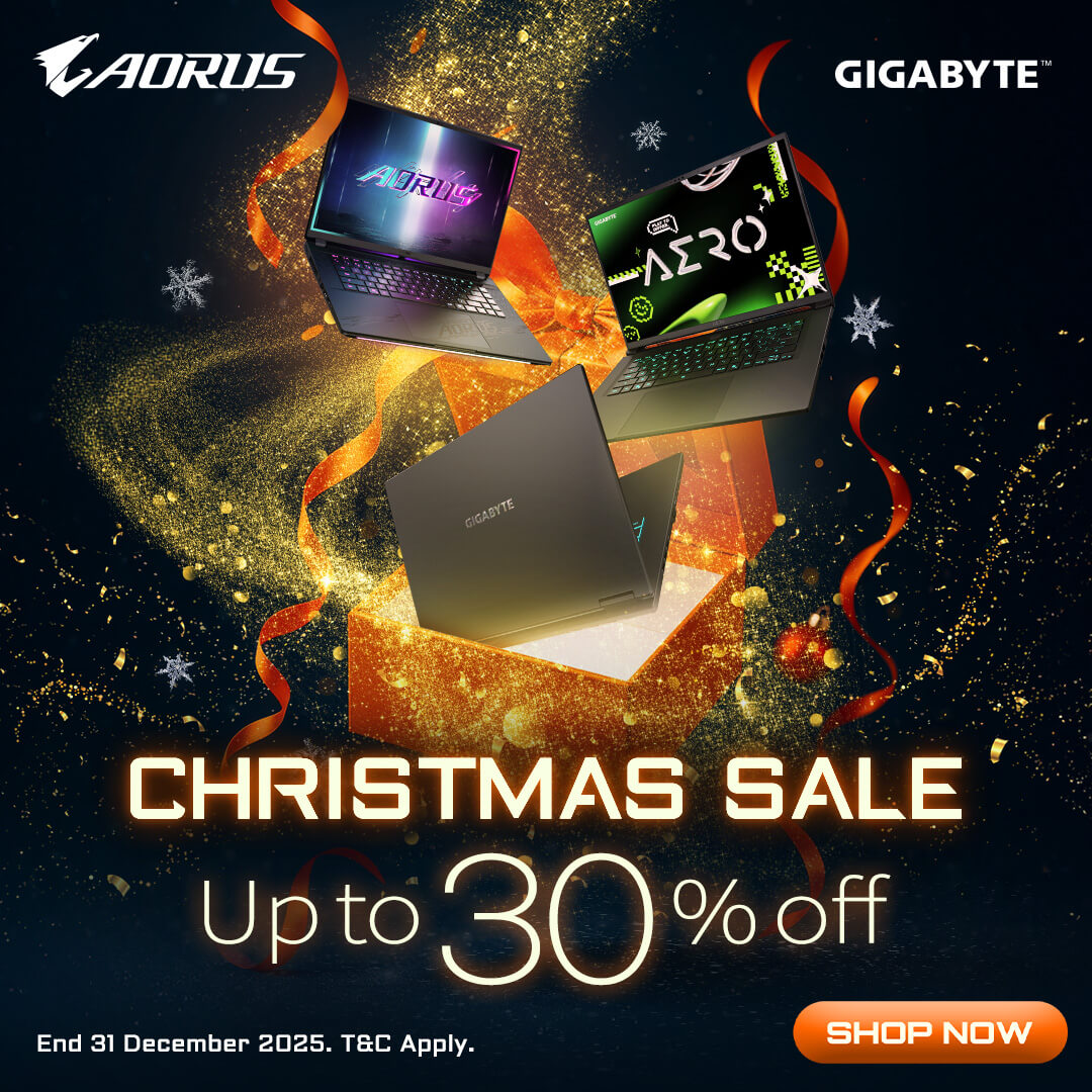 GIGABYTE Christmas Laptop Sale — Save Up to 30% on Gaming & Creator Laptops