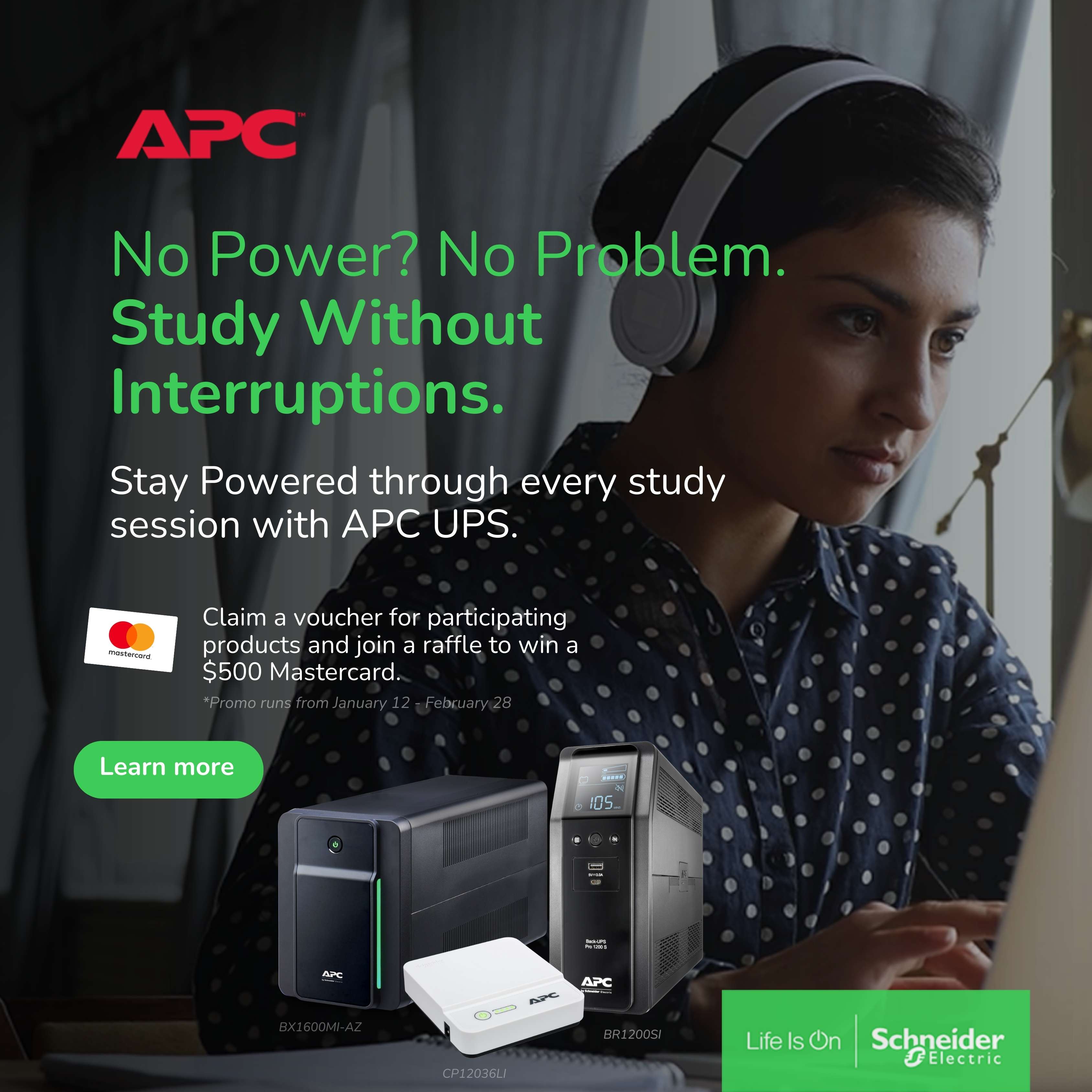 Claim a BONUS Voucher + and Join a raffle to Win a $500 Mastercard with Select APC Products