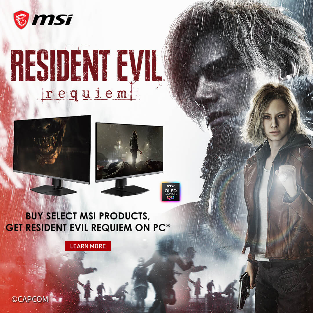 Claim Resident Evil Requiem PC Game Code with Selected MSI QD-OLED Monitors