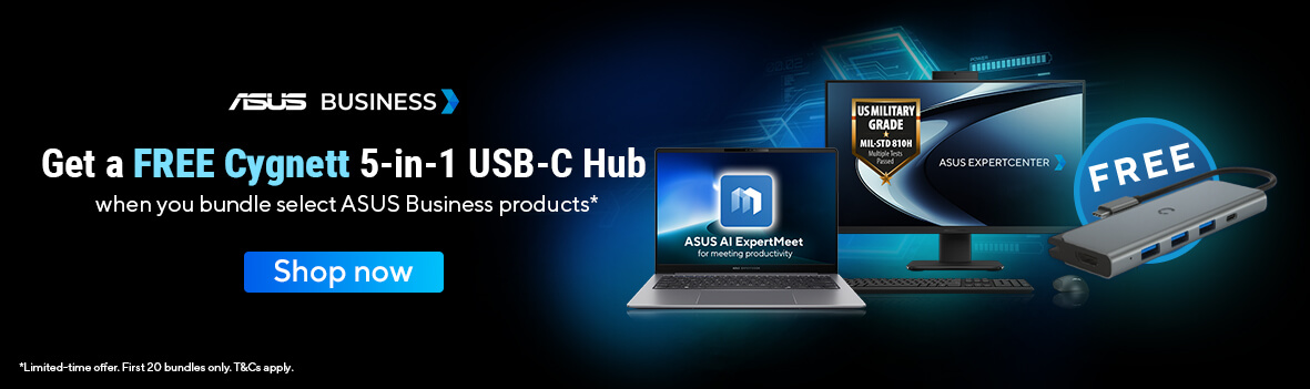 Get a FREE Cygnett 5-in-1 USB-C Hub when you Bundle Select ASUS Business Products